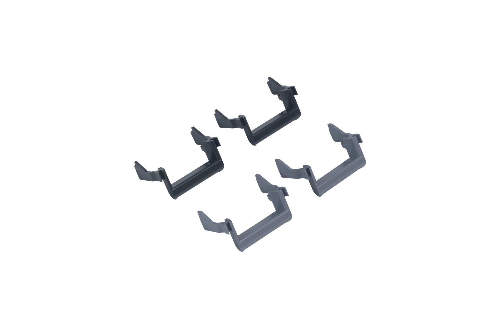 graue und schwarze MPK Verriegelungen für 28x28 cm Dachhauben 