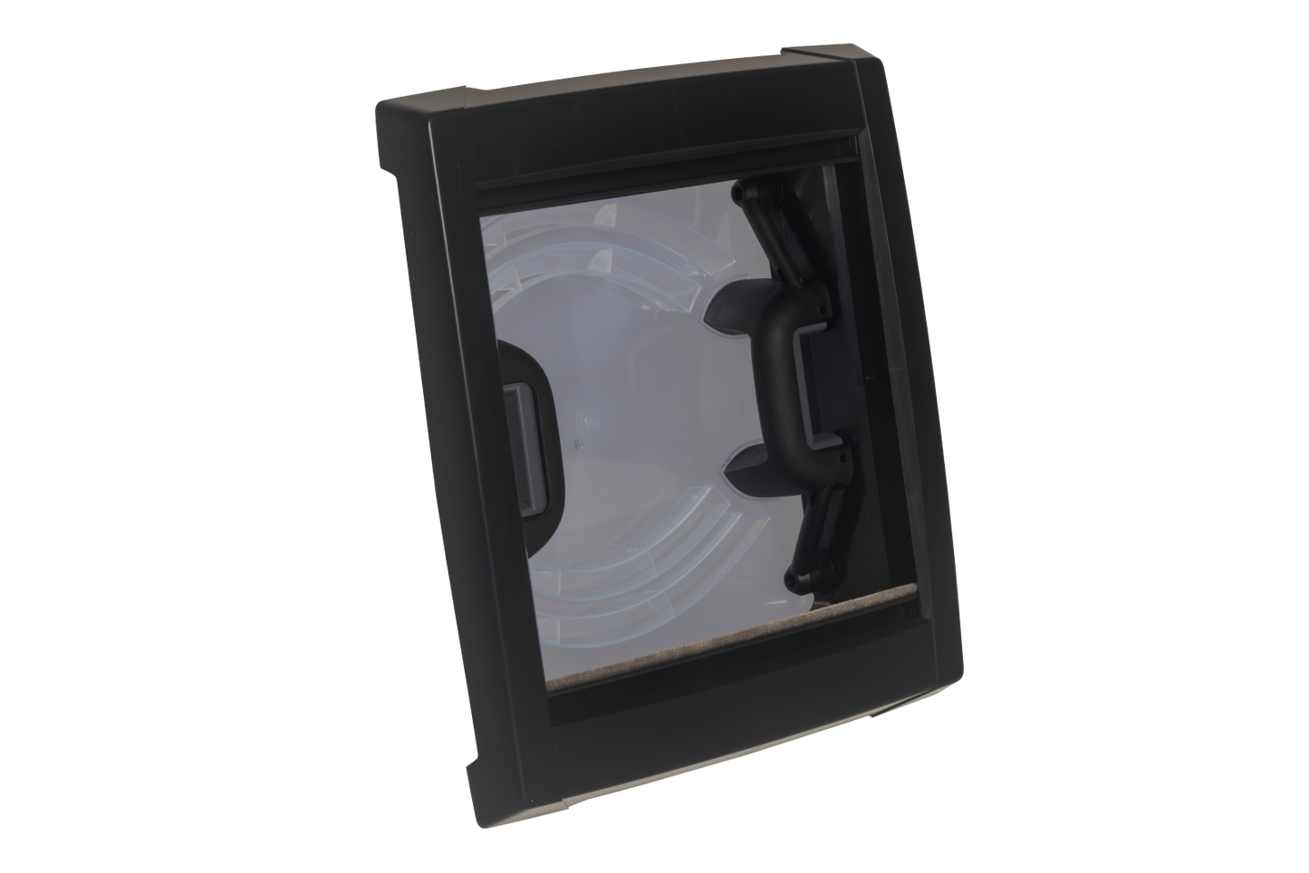 MPK Dachhaube VisionVent S in schwarz mit Plissee-Innenrahmen von Innen