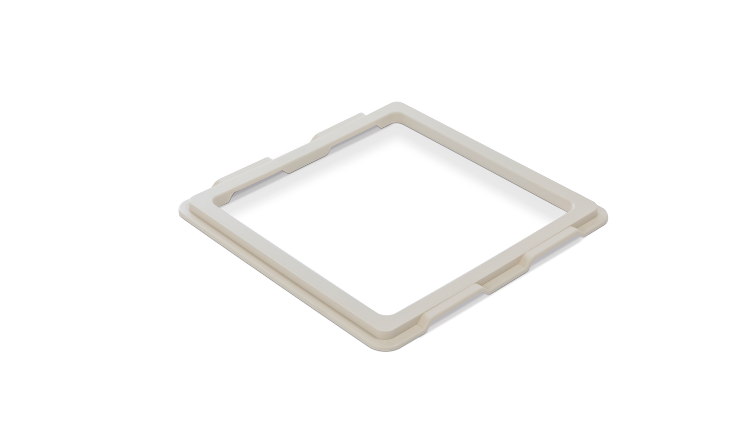 MPK Adapterrahmen 280x280mm in cremeweiß für Dachhauben, kompatibel mit Fiat Ducato