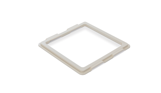 MPK Adapterrahmen 280x280mm in cremeweiß für Dachhauben, kompatibel mit Fiat Ducato