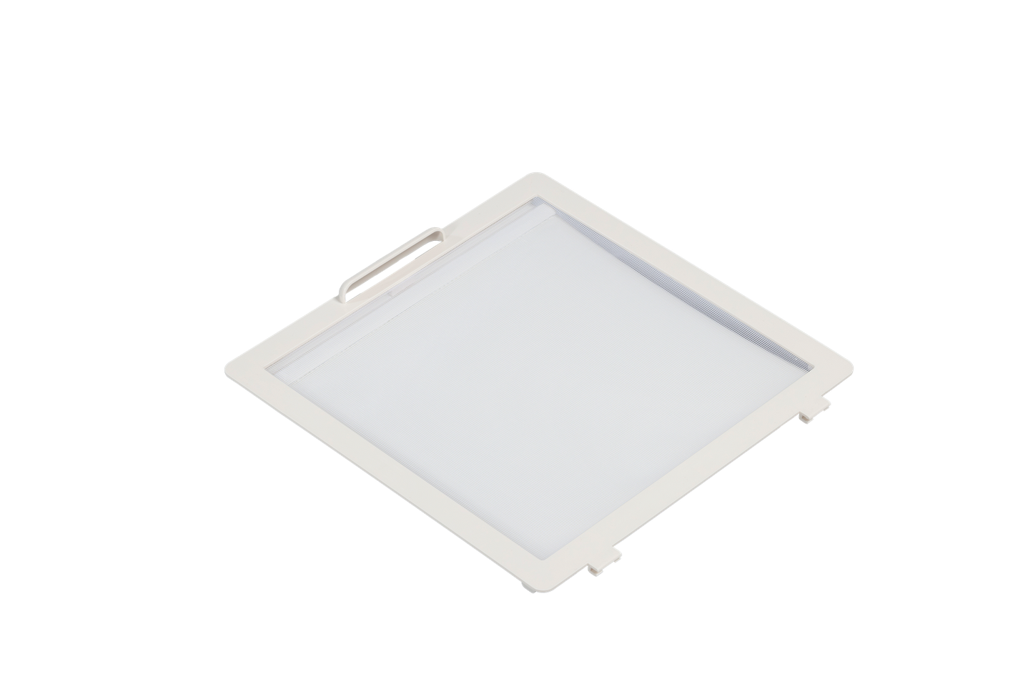 MPK Moskitonetzrahmen für 280x280 mm Dachhauben mit zugezogenem Rollo in Cremeweiß