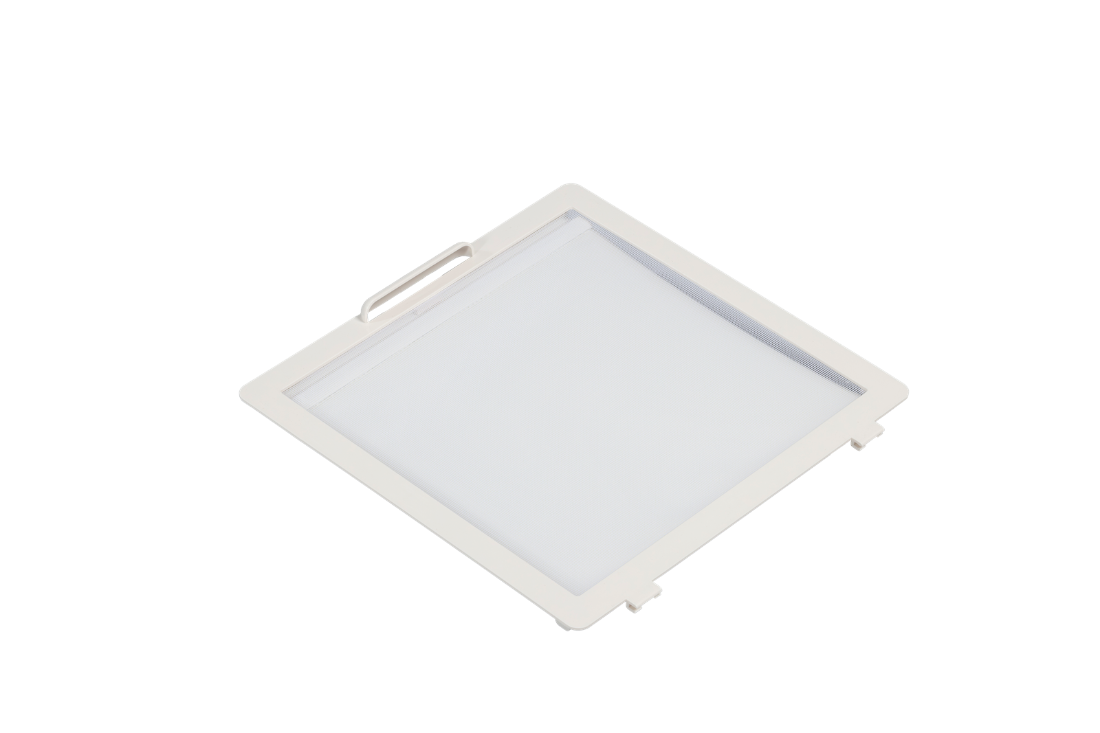 MPK Moskitonetzrahmen für 280x280 mm Dachhauben mit zugezogenem Rollo in Cremeweiß