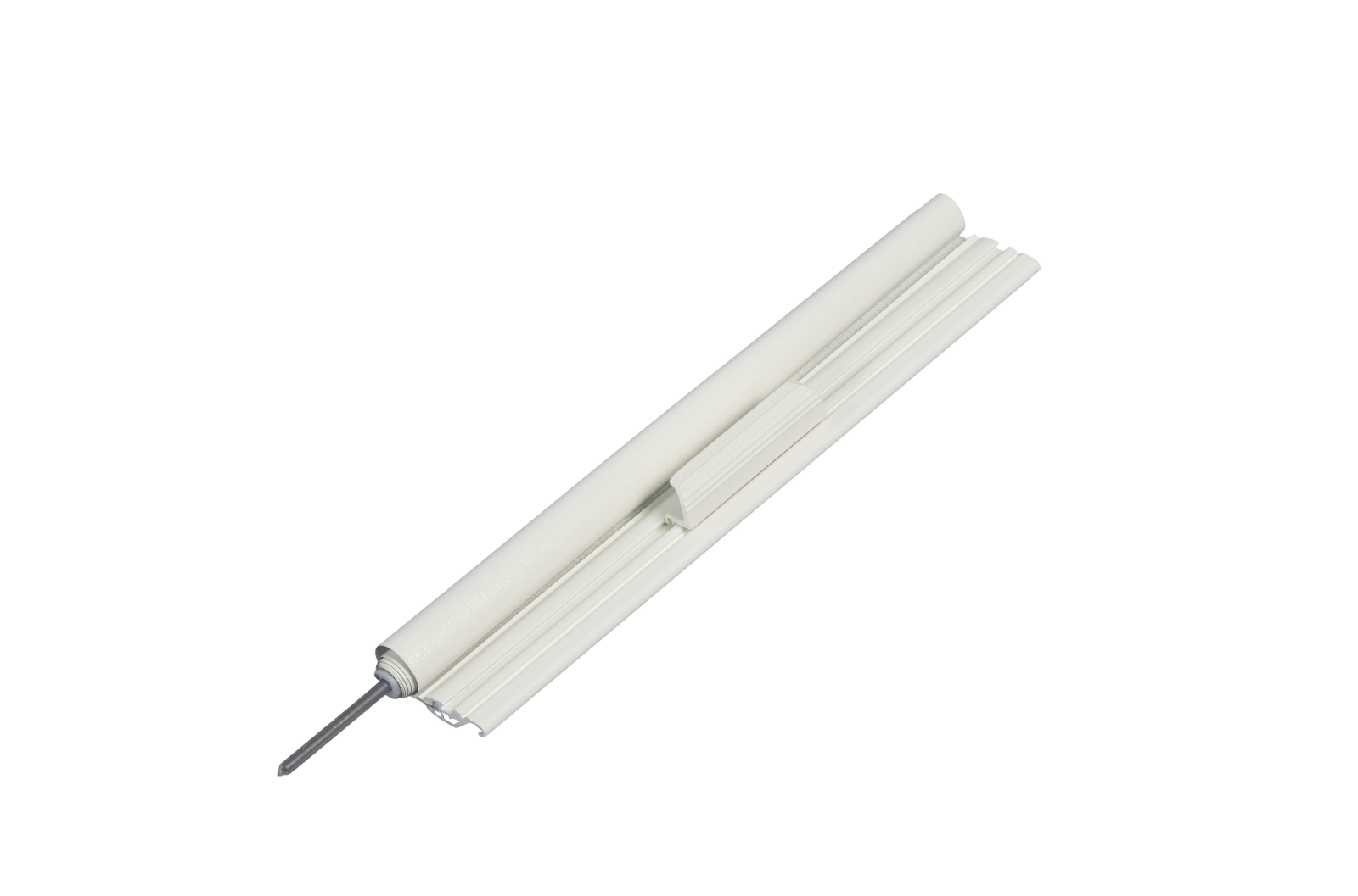 MPK Rollo in cremeweiß zum Einbau in klappbaren Moskitonetzrahmen der 28x28 cm Dachhauben