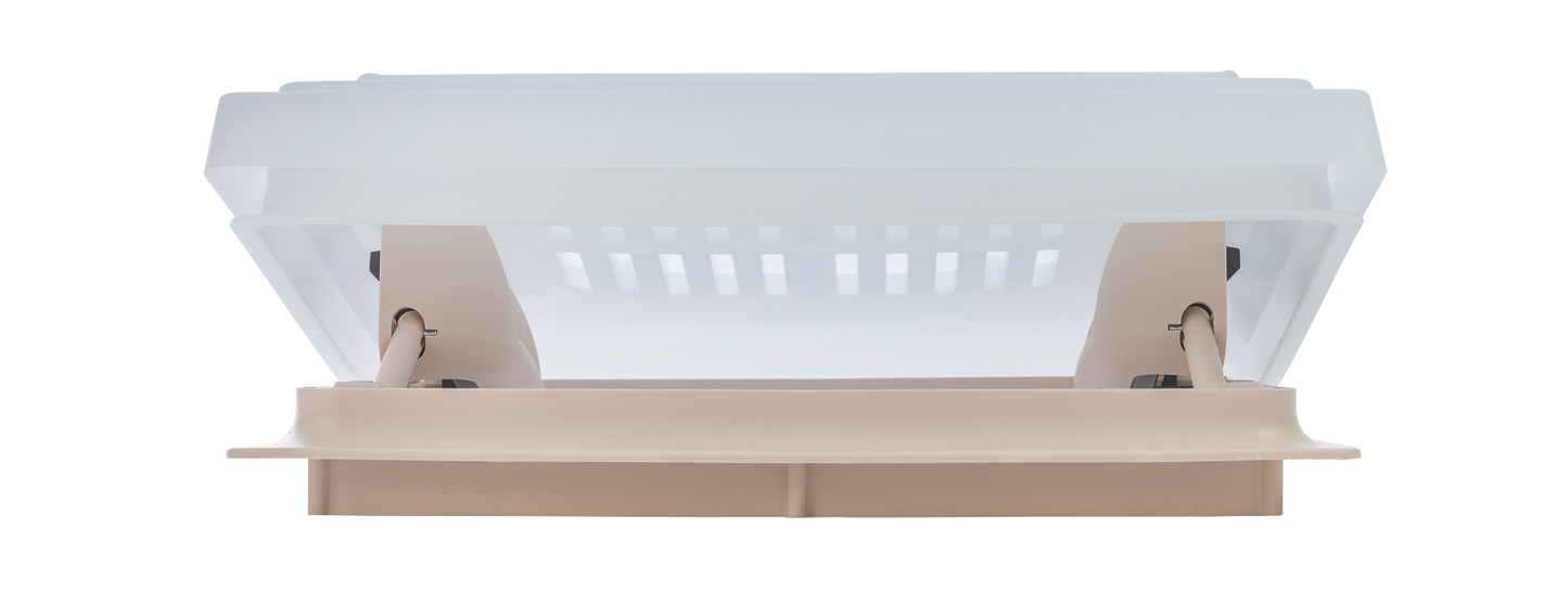 halb geöffnete MPK Dachhaube Modell 32 in beige