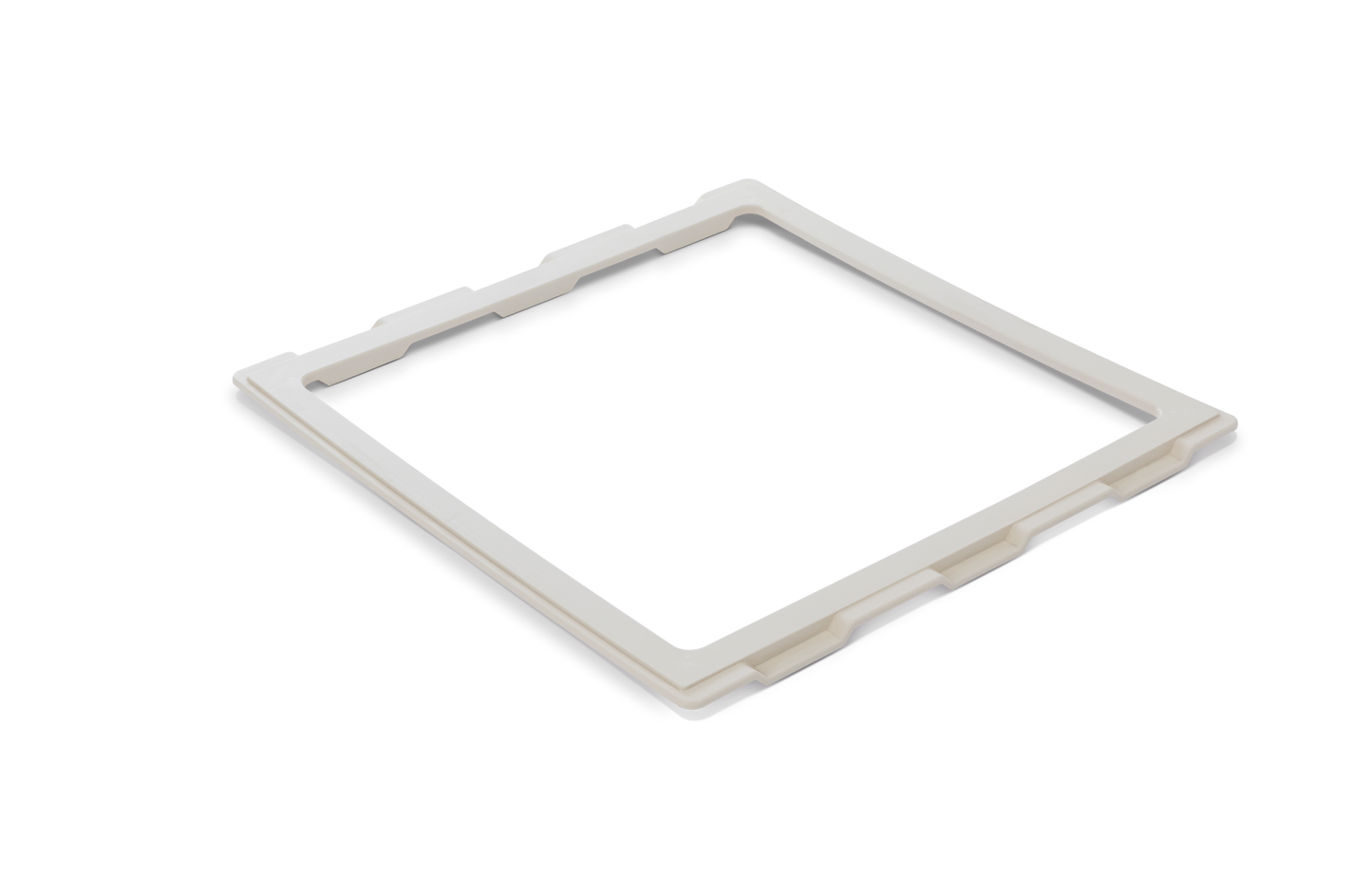 MPK Adapterrahmen 400x400mm in cremeweiß für Dachhauben, kompatibel mit Fiat Ducato