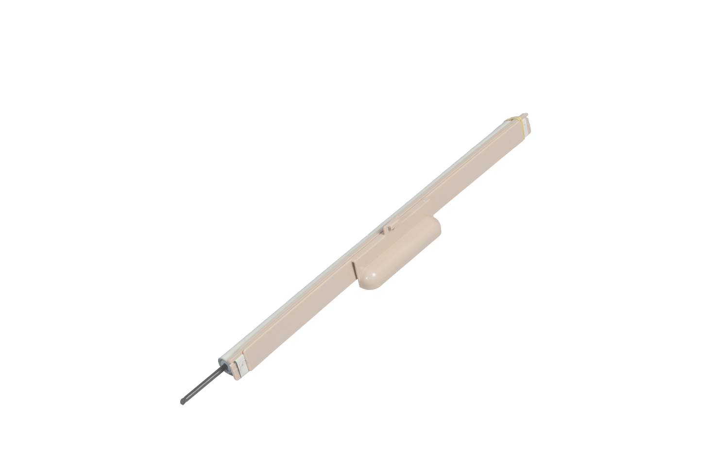 MPK Rollo in beige mit Zugleiste zum Einbau in klappbaren Moskitonetzrahmen der Dachhaubengröße 40x40 cm