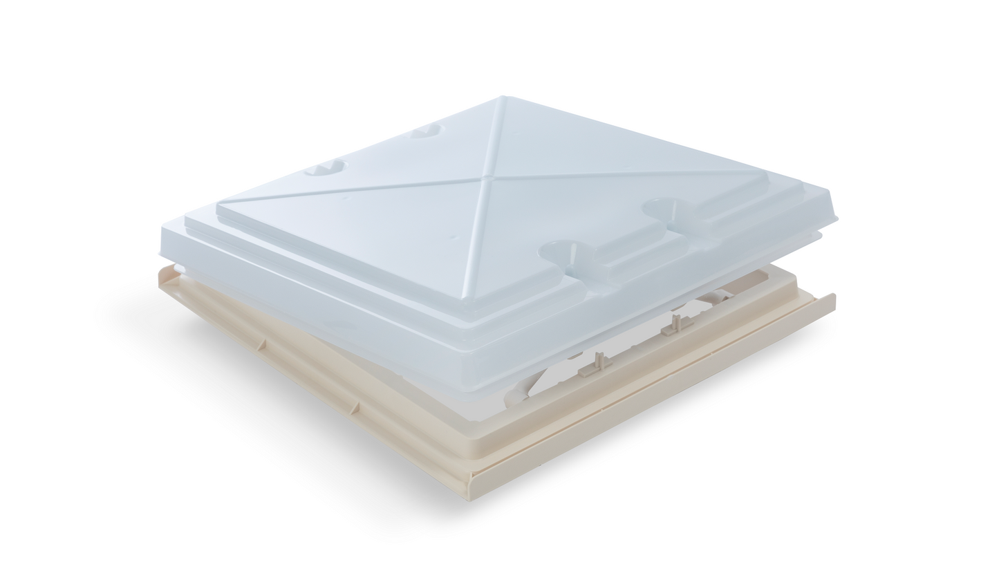 halb offene MPK Dachhaube Modell 42 in cremeweiß