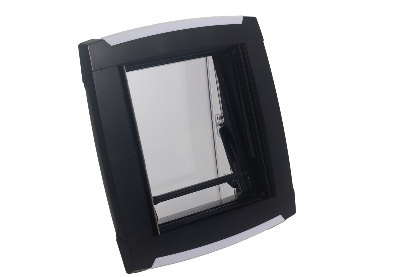 MPK Plissee-Innenrahmen für Dachhaube VisionStar M 400x400 mm in schwarz mit LED