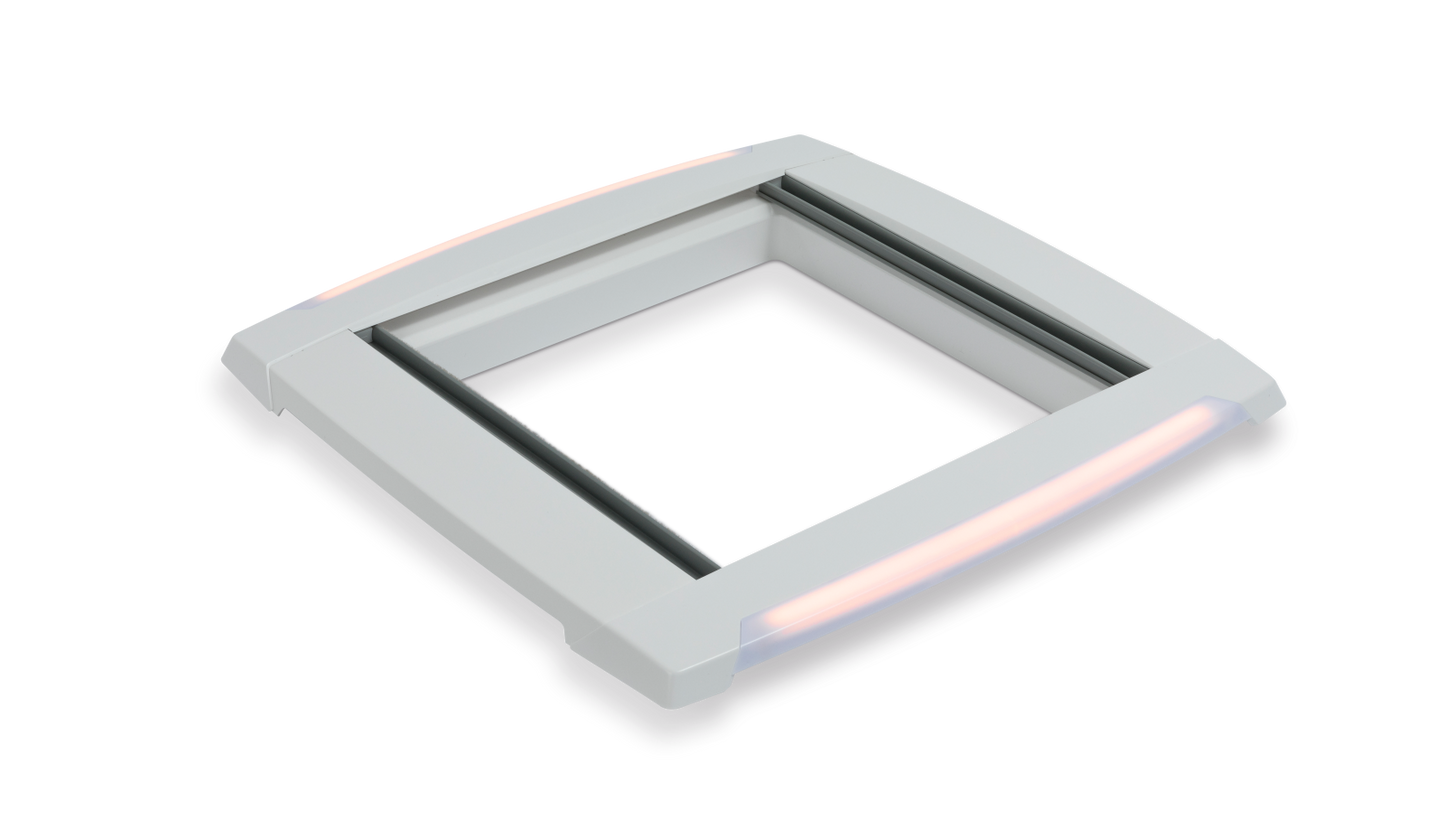 MPK Plissee-Innenrahmen mit LED Beleuchtung 40x40 cm signalweiß