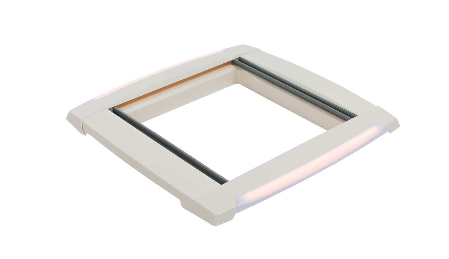 MPK Plissee-Innenrahmen mit LED Beleuchtung 40x40 cm cremeweiß