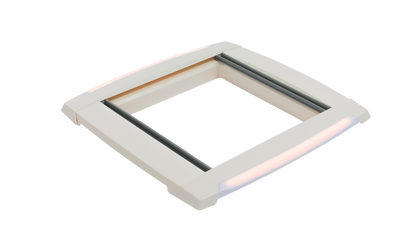 MPK Plissee-Innenrahmen mit LED Beleuchtung 40x40 cm cremeweiß