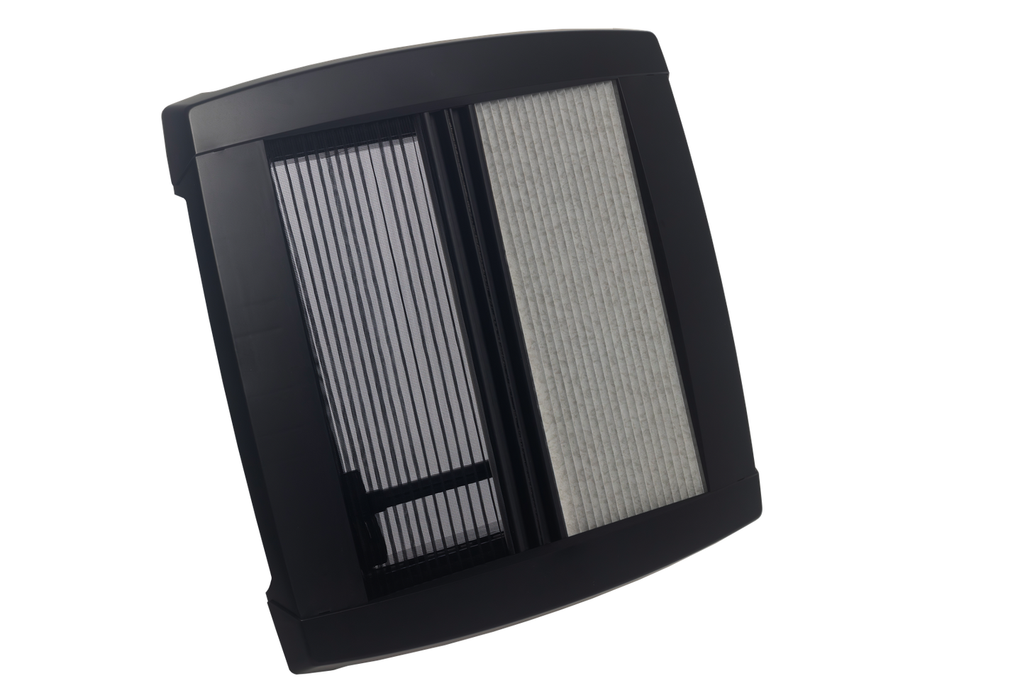 MPK Plissee-Innenrahmen für Dachhaube VisionStar M 400x400 mm in schwarz mit zugezogenen Plissees