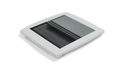 MPK Plissee-Innenrahmen VisionStar M 400x400 mm in signalweiß mit zugezogenen Plissees