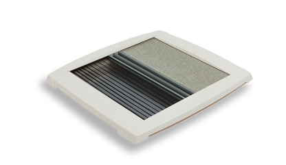 MPK Plissee-Innenrahmen VisionStar M 400x400 mm in cremeweiß mit zugezogenen Plissees