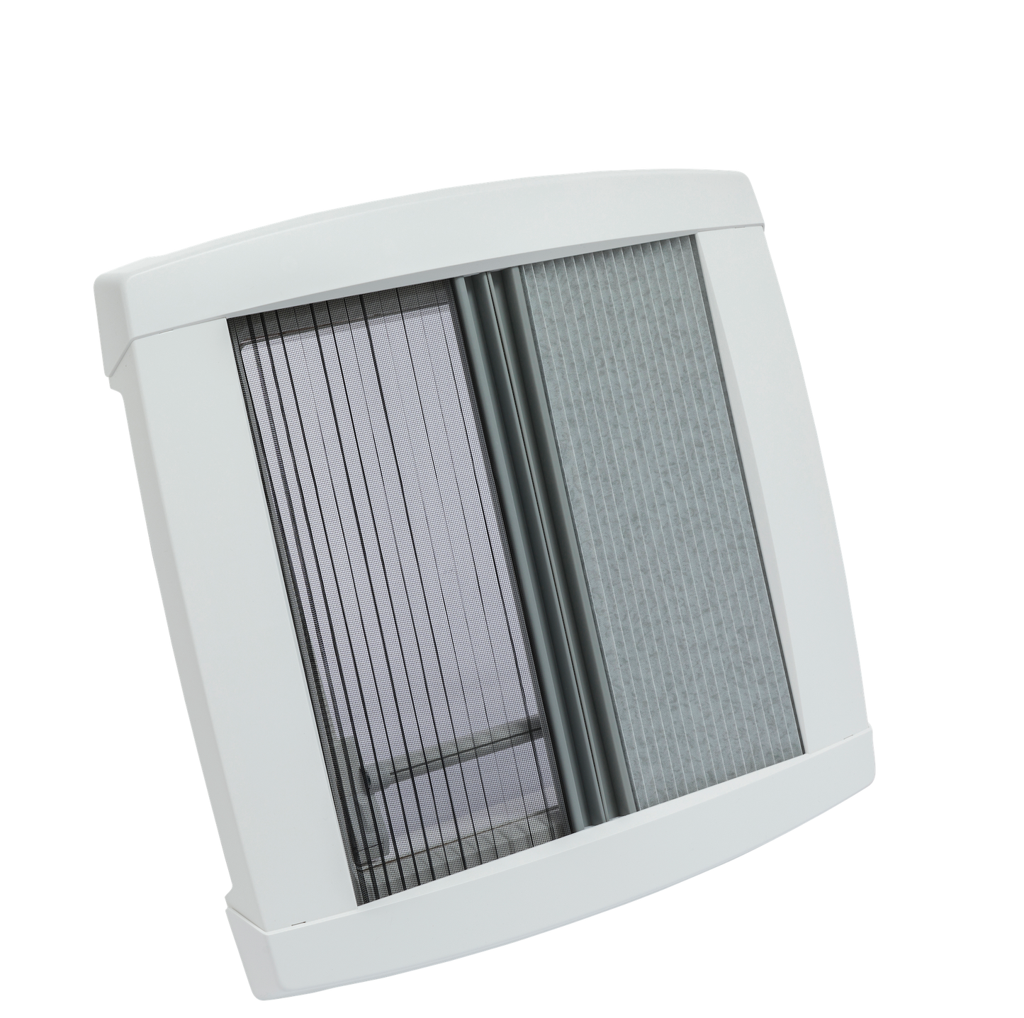 MPK Dachhaube VisionStar M  in signalweiß mit zugezogenen Plissees