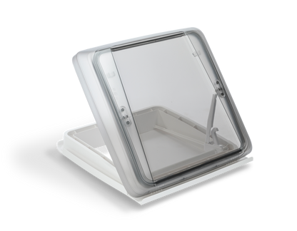 offene MPK Dachhaube VisionStar M in cremeweiß Scharnierseite