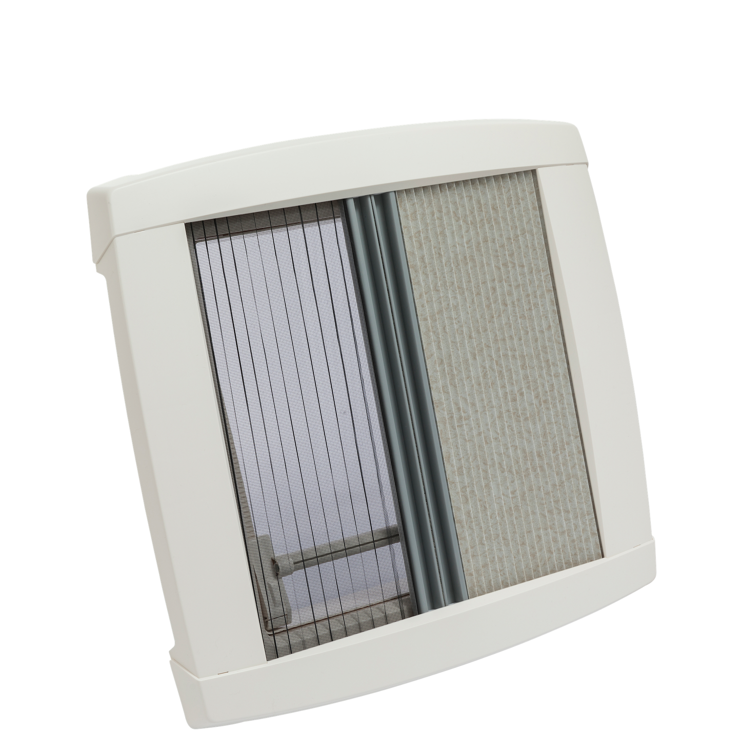 MPK Dachhaube VisionStar M  in cremeweiß mit zugezogenen Plissees