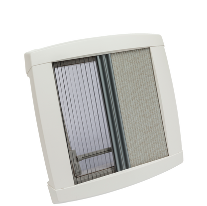 MPK Dachhaube VisionStar M  in cremeweiß mit zugezogenen Plissees