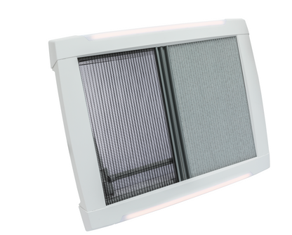 MPK Dachhaube VisionStar L mit LED in signalweiß mit zugezogenen Plissees