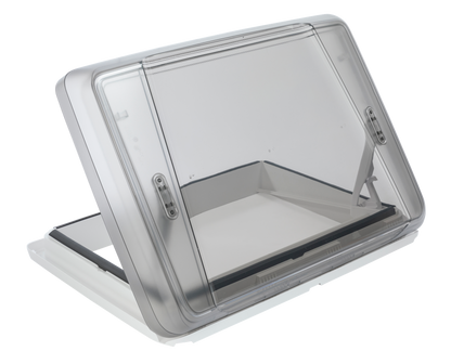 geöffnete MPK Dachhaube VisionStar L in signalweiß