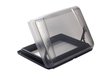 geschlossene MPK Dachhaube VisionStar L 700x500mm  in schwarz Scharnierseite