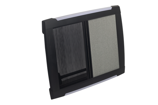 MPK Plissee-Innenrahmen für Dachhaube VisionStar L 700x500 mm mit LED in schwarz mit zugezogenen Plissees