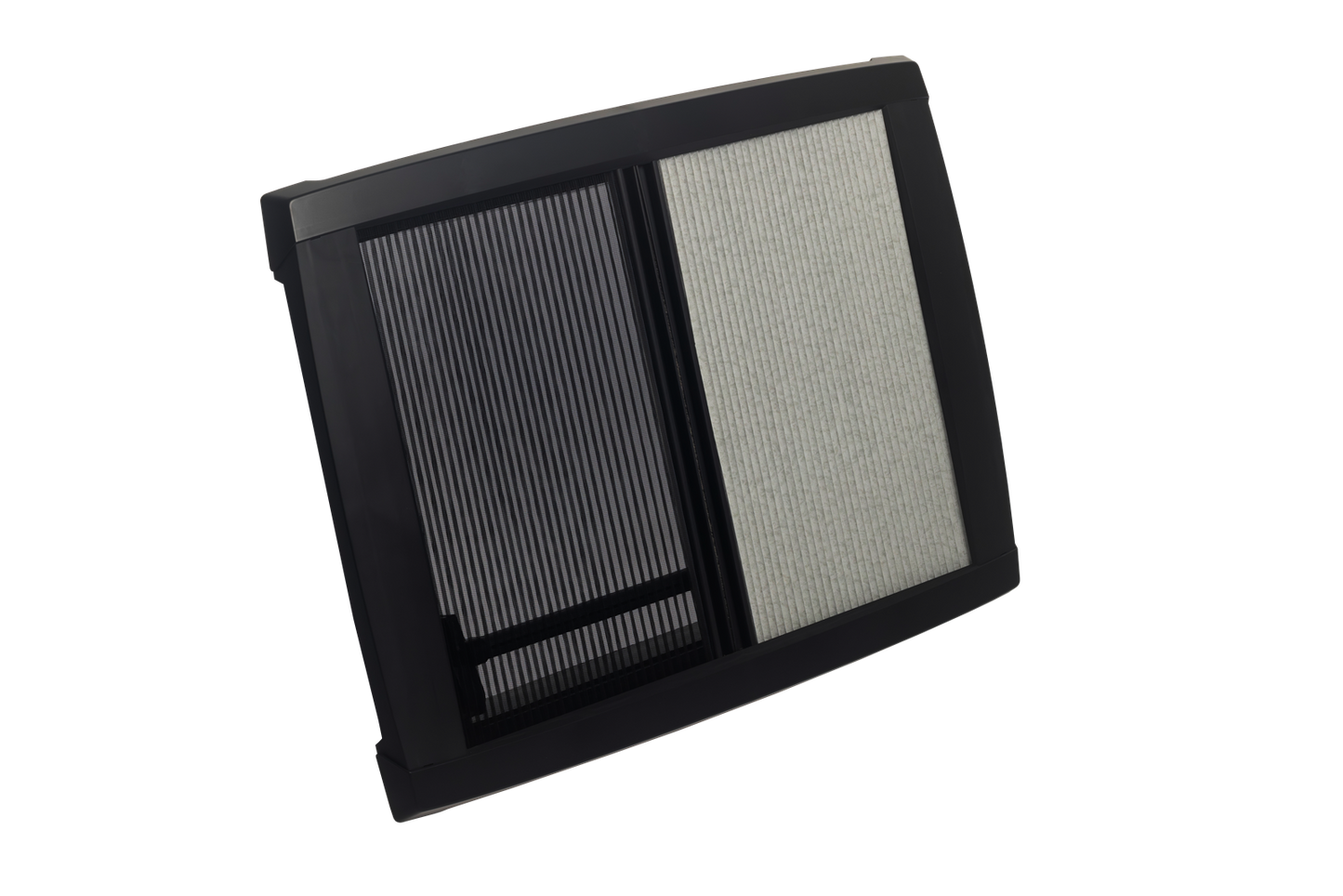 MPK Plissee-Innenrahmen für Dachhaube VisionStar L 700x500 mm in schwarz mit zugezogenen Plissees