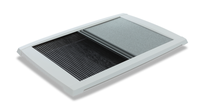 MPK Plissee-Innenrahmen VisionStar L 700x500 mm mit zugezogenen Plissees in signalweiß